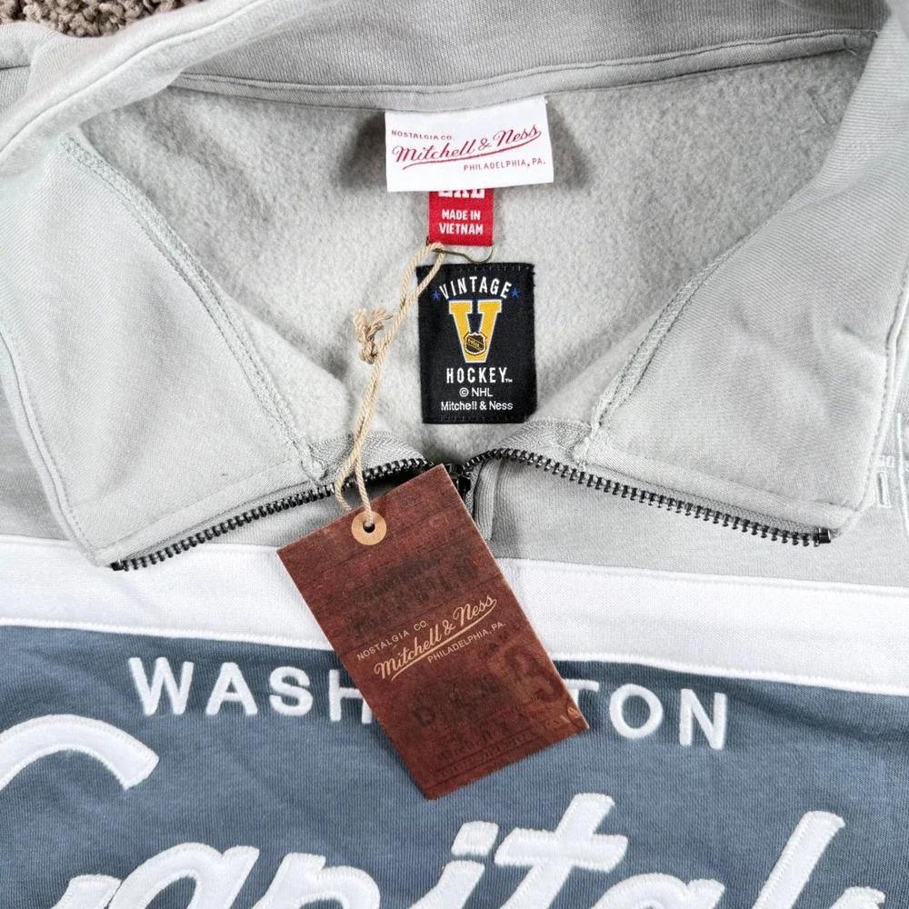 Washington Capitals NHL 1/4 Zip Sweatshirt Men 2XL NEW sportswear hockey gray